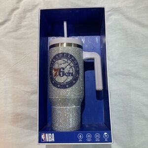Philadelphia 76ers NBA Bling 40oz Tumbler, NIB!